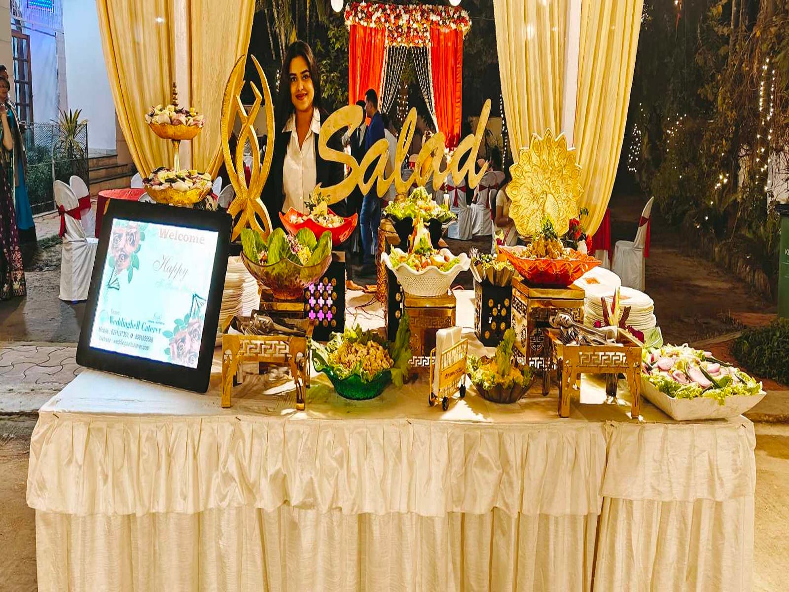 Wedding celebration setup
